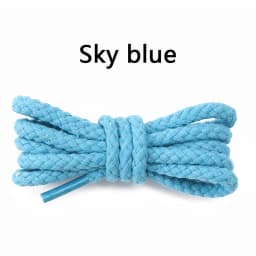 1Pair 8mm Bold Round Shoelaces Quality Linen Cotton Sneakers Laces for Shoes AF1 Shoe laces 100/120/140/160/180CM Shoestrings