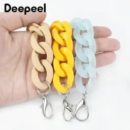 Deepeel 60cm Resin Chains for Women's Bag Shoulder Strap Acrylic Chain Purse Replace Handle Handbag Parts Hardware Accessories