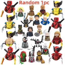 Blind Box Mini Building Blocks TV6207 Figures Big Goblin Spiderman Iron Man Venom Captain Hawk Deadpool Armor Christmas Gift Toy