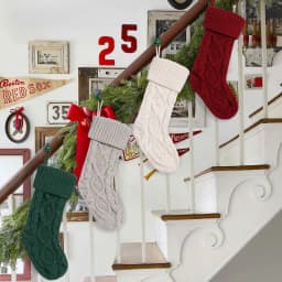 Christmas Stocking Personalized Christmas Knitted Stocking Gift Bag Hanging On The Bedhead/Christmastree Christmas Socks Pendant