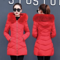 Korean Fashion Slim Thin Long Down Cotton Jacket Winter Warm Thick Parkas Cotton Women Snow Outerwear Big Fur Collar Female Coat