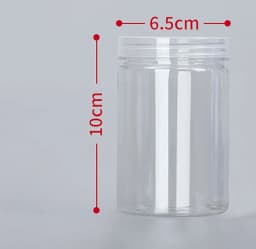 1PC Plastic Packing Bottle PET Clear Empty Seal Bottle Circular Bucket Storage Biscuit Jar Food Grade Sealed Cans Tank Container