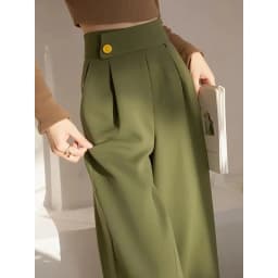 Ladies Wide-leg Suit Pants 2025 Spring Summer High Waist Casual Femme Trousers Design Sense Professional Women's Straight Pants
