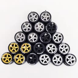 10 Sets 1/64 Alloy Car Wheels Pack Tires Diameter 9.8mm/11mm/12mm/13mm/14mm for Hot Wheel/Matchbox/Domeka/Tomy 1:64 Car Model