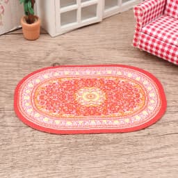 1Pc 1:12 Dollhouse Miniature Floor Rug Mat Turkish Woven Cover Carpet Model Bedroom Living Room Decor Toy Doll House Accessories