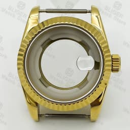 BLIGER 31mm NH05 NH06 Watch Case Fluted Curved Silver Gold Rose Gold Jubilee For Ladies Watch Date Sapphire Glass Waterproof
