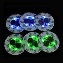 LED Emit Light Coaster Wholesale with Battery Wine Glass Mat Cup Pad Sticker Bottle Drinking Club Bar Party Decor Night Light