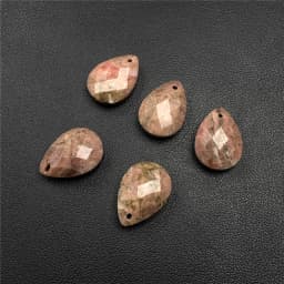 Water Drop Shape Stone Charms Faceted Amazonite Pendant Natural Gems Crystal Charms For Jewelry Making DIY Necklace 13x18mm