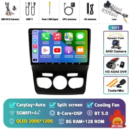 Android 16 Carplay DSP WIF+4G Car Radio GPS Multimedia Player For Citroen C4 C4L DS4 2013 2014 2015 2016 2017 Stereo 360 Camera
