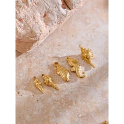 Yhpup 1PC Summer Ocean Shell Starfish Seahorse Conch Stainless Steel Pendant DIY Making Accessories Handmade Necklace Gift