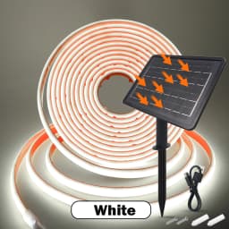 DC24V Solar Powered COB Neon LED Strip IP68 Waterproof 320Leds/M Flexible Adhesive Ribbon Rope Light Home Garden Linear Lighting