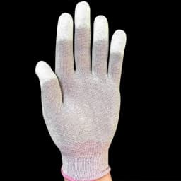 Nylon-Carbon Anti-static Gloves Tool PU Finger Coating White Working Gloves ESD Non-slip Safety Work Gloves Electronic