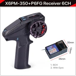 DUMBORC X6PM-350 RC Transmitter Receiver Kit BL3F/X6FG/X6FP/X4FMG 2.4GHZ RC Controller 6CH Gyro Universal RC Car Remote Control