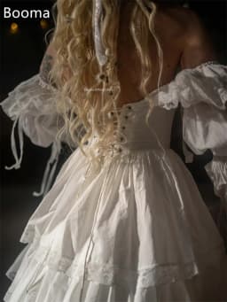 Booma A-LineOff The Shoulder Classic Long Lace Elegant Wedding Dresses Pleat Brides Gown Custom Made 2025