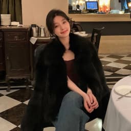 Women Faux Fox Fur Coats Solid Short Jackets Long Sleeves Turn Down Collar Open Stitch Loose Elegant Casual 2026 Autumn Winter
