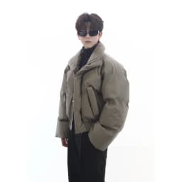 Short Quilted Padded Jacket Man Loose Korean Reviews Many Cheap Sale Work Winter Coat for Men Clothing Fashion 2025 Stylish Y2k