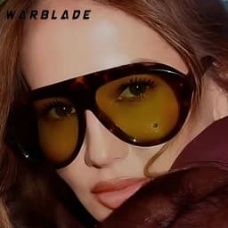 Trend Oversized Frame Pilot Luxury Designer Women's Sunglasses Retro Design Men Sunglass Punk Outdoor Travel Drive Shades UV400