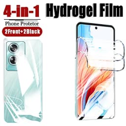 Hydrogel Film for OPPO A79 5G A2 A18 A38 A58 A78 4G 5G Front Back Screen Protector Camera Lens Tempered Glass Soft TPU Film
