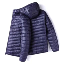 Lightweight down Cotton Jacket Men's Stand Collar Short Style mid Youth Thin Convenient Large Size Hooded Spring Autumn Wear