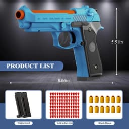P320 Shell Throwing Continuous Firing Blowback Soft Bullet Toy Gun Outdoor Sport Shooting Game Christmas Gift