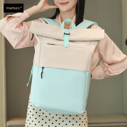 Roll Top Casual Backpack, Large Capacity Business Laptop Bag, Commute Work Backpack for Office & College Students