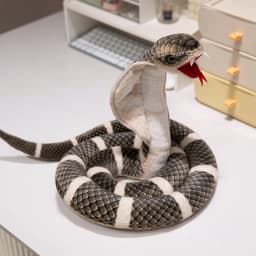 Simulation Cobra Plush Toy Golden Dot Indian Cobr Stuffed Animals Snake Plush Grey Funny Spoof Joke Toys Home Decor