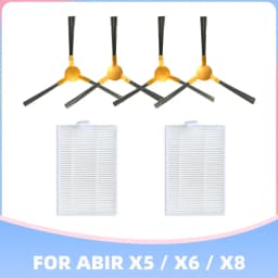 Accessories For ABIR X5 / X6 / X8 Genio Navi N600 Robotic Vacuum Cleaner 3-Arms Side Brush Hepa Filter Replacement Spare Parts
