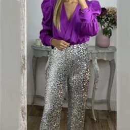 BKLD Party Glitter Pants Casual Slim Fit Elastic Solid Sequins Stylish Women Middle Waisted Wrapped Hip Trousers New OL Clothing