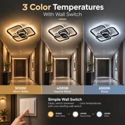 Modern Baked Enamel Finish LED Ceiling Lamp 3 Color Temperature Corridor Lights Balcony Lamps Bedroom Living Room 110V-240V