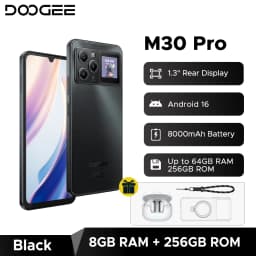 Global Version DOOGEE M30 Pro Smartphone 1.3'' Rear Display 8000mAh 6.88'' Screen 8GB RAM 256GB ROM Gemini Al Android 16 NFC