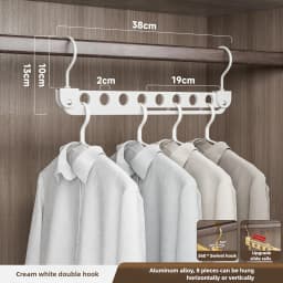 6/8 Holes Storage Rack for Clothe Hanger Organizer Foldable Rotatable Magic Metal Hangers Storage Rack Wardrobe Space Saver Hook