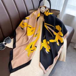 New Luxury Print Twill Silk Square Scarf for Women Headband Shawl Fashion Wraps Hijab Neckerchief Headscarf Foulard Bandana