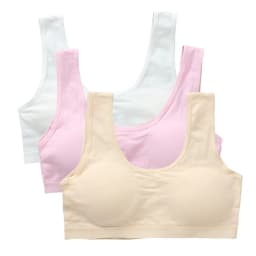 3PCS Kids Cotton Sports Training Bra Solid Color Young Children Underwears Teenage Girls Crop Tops Development Student Vest Bras