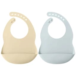 2PCS Toddler Silicone Breastplate Baby Bib Waterproof Solid Color Infant Bibs Newborn Feeding Burp Cloth Drooling Scarf
