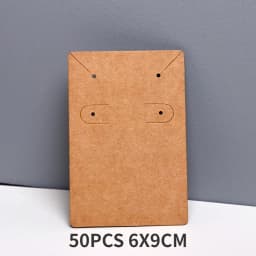 50PCS 6X9CM White Black Necklace Holder Cards For Hoop Earrings Blank Display Cardboard DIY Jewelry Packages Wholesale Supplies