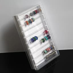 Acrylic Troll Bead Collection Panoramic Jewelry Storage Box Bracelet Beads Game Tray Round Bead Organization Box Bead Stand