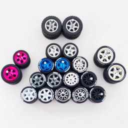 10 Sets 1/64 Alloy Car Wheels Pack Tires Diameter 9.8mm/11mm/12mm/13mm/14mm for Hot Wheel/Matchbox/Domeka/Tomy 1:64 Car Model