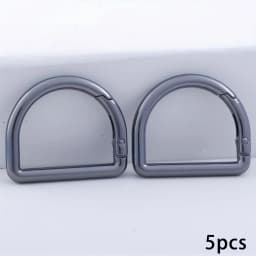 5Pcs D Ring Spring Key Hooks Metal Keyring Clip Spring Ring Buckles Clasp for Belt Backpack Bag Handbag Purse Strap Keychain