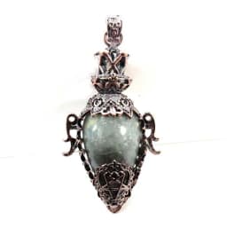 Water Drop Crystal Pendulum for Dowsing Spiritual Divination Natural Amethyst Rose Quartz Onyx Antique Pendulums Pendant Pendulo