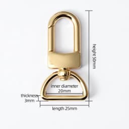 CRAZYSMITH 1PCS D Tail Hook Buckle D Ring Lobster Clasp Metal Roller Pin Buckle DIY Accessories for LV Bag Strap Belt Dog Collar