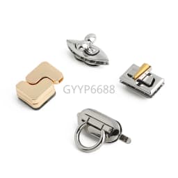 2/5/10Sets Satin silver Metal Square Tiny Bag Turn Lock Twist Lock Clasp For Women Handbag Shoulder DIY Hardware Accessories