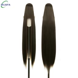 700g High Quality 59" 150cm Long Straight Cosplay Wig With Bang Blond Brown Red Green Blue Heat Resistant Hair Colors Anime Wigs