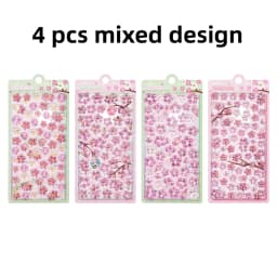 Cherry Blossom Petal Sakura Drop 3D Relief Stickers Scrapbooking DIY Journaling Stationery Diary Decor School Cute Stickers