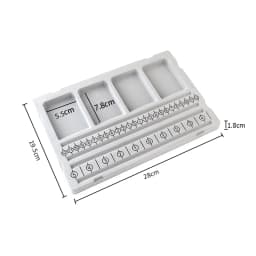 1PC Grey Flocked Bead Board Bracelet Necklace Beading Organizer Tray Beading Accessories Measuring Tool For Jewelry Making