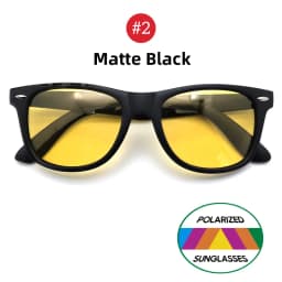 VIVIBEE Classic Night Vision Glasses Men Square Polarized Lenses UV400 Yellow Sunglasses for Women 2026 Driving Goggles