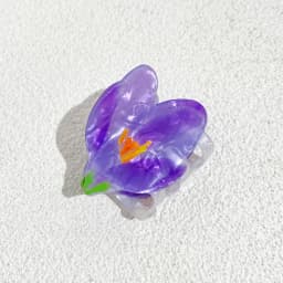 Colorful Printed Flower Acrylic Geometric Crab Clamp For Women Girls Creative Fixed Ponytail Hair Clip Claw Charm Accessories