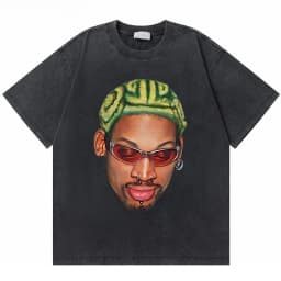 Washed Vintage The Worm Dennis Rodman I'm Back T-shirt Men Women Fashion Hip Hop Oversized T Shirts Male Rock Retro Streetwear