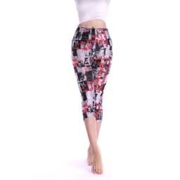 Printing Pants Women High Quality Capris High Waisted Floral Lady's Fitness Leggings Seventh Elastic Slim Short Leggings