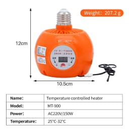 New 220V 150W Heating Lamp Thermostatic Temperature Controller Heater Farm Animal Warm Light For Chicken Piglet Dog Pet Tools