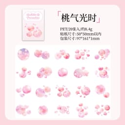 20pcs Kawaii Dream Bubble Ins Decorative Sticker Creative Handbook Collage DIY Diary Scrapbook Aesthetic Stationery Sticker